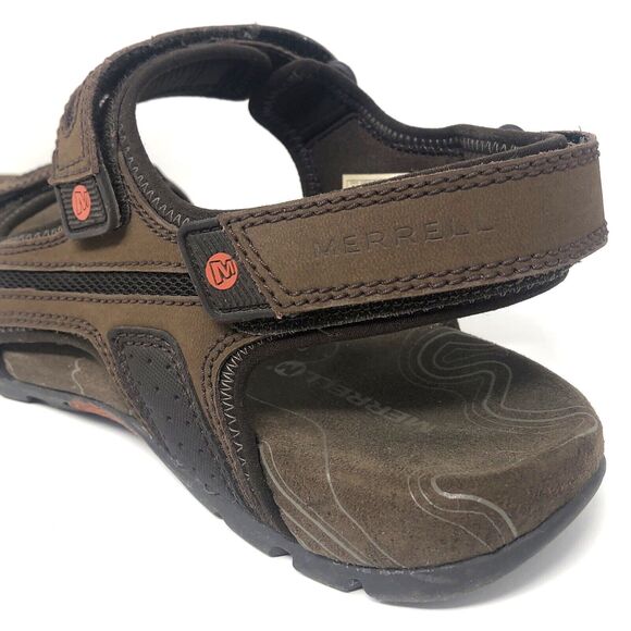 MERRELL Sandspur Oak Sport Sandal Mens Size 13 Dark Earth Brown Outdoors Hiking - Picture 10 of 12